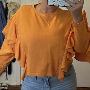 Zara orange long sleeve size medium